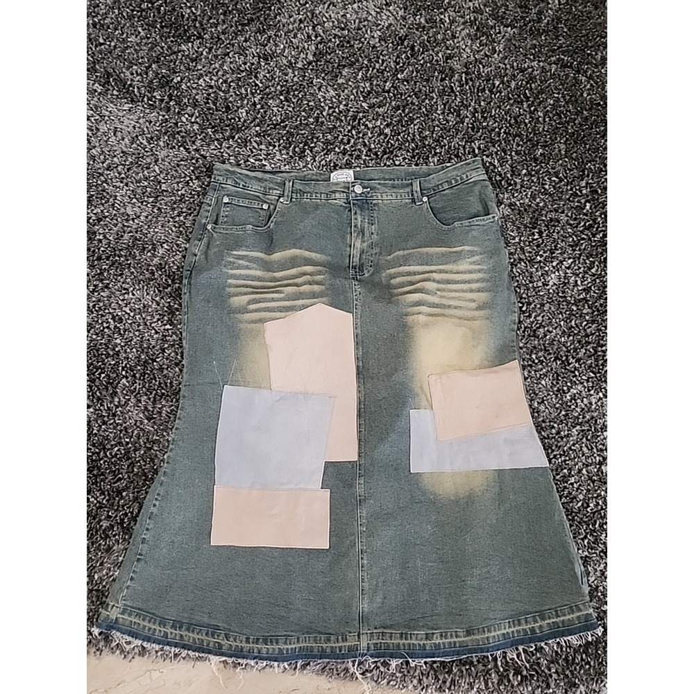 Carolina Blues Skirt Womens 24W‎ Blue Denim Jean Long Skirt